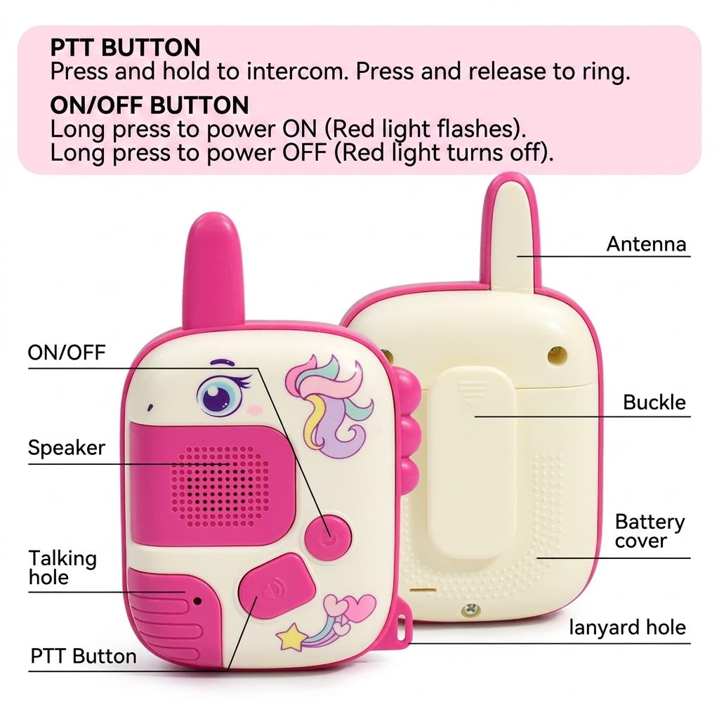 Children's Walkie Talkie Handheld Small Pager Parent-Child Wireless Outdoor Remote Intelligent Communication Puzzle Toy Gift