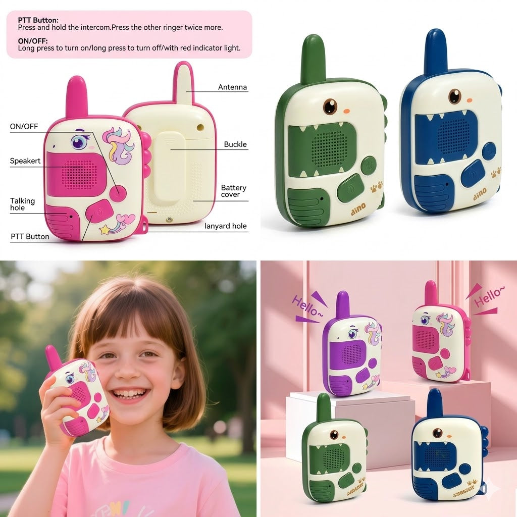 Children's Walkie Talkie Handheld Small Pager Parent-Child Wireless Outdoor Remote Intelligent Communication Puzzle Toy Gift